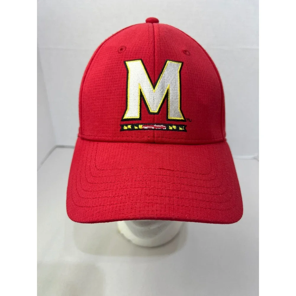 Under Armour Maryland Terrapins Hat L/XL Red Iso-Chill Fitted Cap #1508